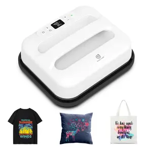 HP5 White multi-function Heat Press, Heat Transfer Machine, Precise Temp Control, Insulated Safety Base, Fits for Crafts, T-Shirt, Hat, Cap, Pillows transfer project