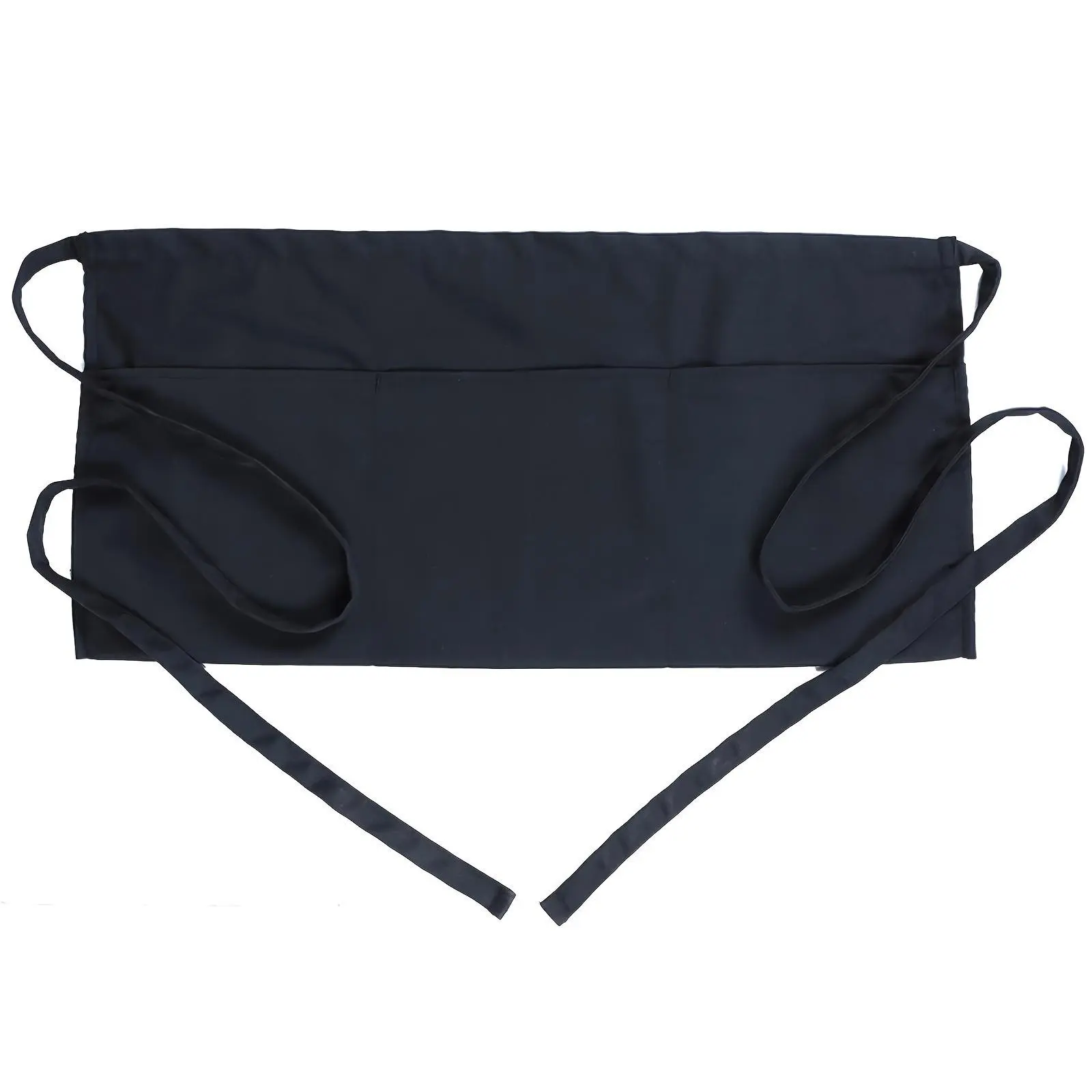 Half Apron with Three Pockets, Short Design, Waitress Chef Half Waist Apron, Coffee Shop Hotel Kitchen Apron, Essential Cooking Accessory, Kitchen Cooking Aprons, Work Apron