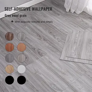 Thick Luxury Vintage Wood Grain Floor Tiles, Self-Adhesive PVC Vinyl Flooring, Easy DIY Install, Suitable for Kitchen, Living Room, Bedroom, Durable PVC Material