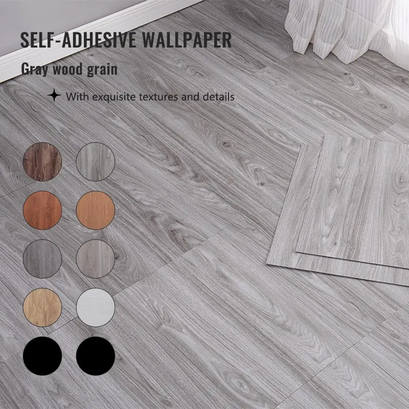 Thick Luxury Vintage Wood Grain Floor Tiles, Self-Adhesive PVC Vinyl Flooring, Easy DIY Install, Suitable for Kitchen, Living Room, Bedroom