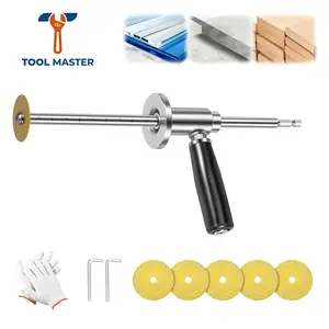 PVC Pipe Inside Cutter with Diamond Grit Wheel, Adjustable Cutting Depth for 1-1/2 to 8 Inch Pipes, 1/4" Hex Shank Fit for Drill & Impact Driver, Plumbing Pipe Cutting Tool for PVC ABS Plastic