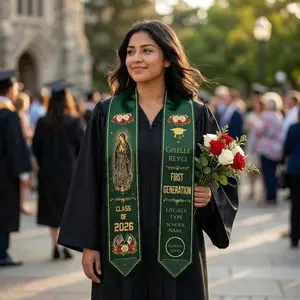 Personalized Graduation Stole Mexican, First Generation Graduation Stole 2026, Mexican Graduation Gift Class of 2026 Custom Graduation Stole Graduation Stole