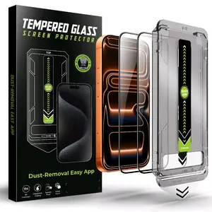 3 Packs For iPhone 17 Pro Tempered Glass Screen Protector with Dust-Removal Easy App for iPhone 17 Pro - 9H Hardness, Easy Install, Anti-Scratch