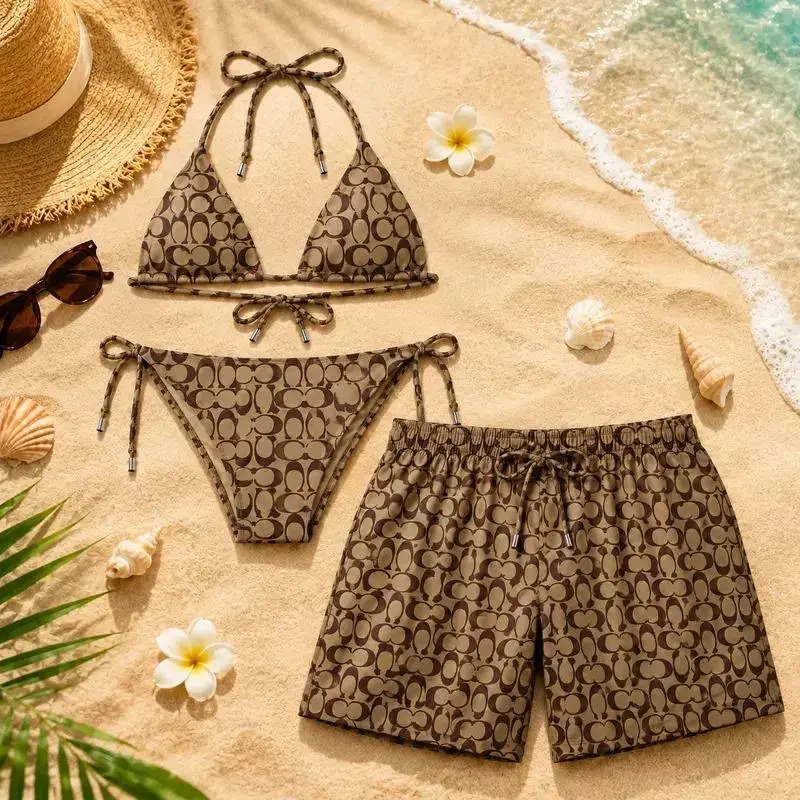 Signature Swim Co Matching Couple Swimwear Set 2026 - Viral Women’s Bikini & Men’s Shorts for Beach Vacation Gift