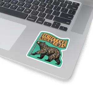 Protect Our Parks Sticker, National Park Sticker, Hiking Stickers, Water Resistant, Decal