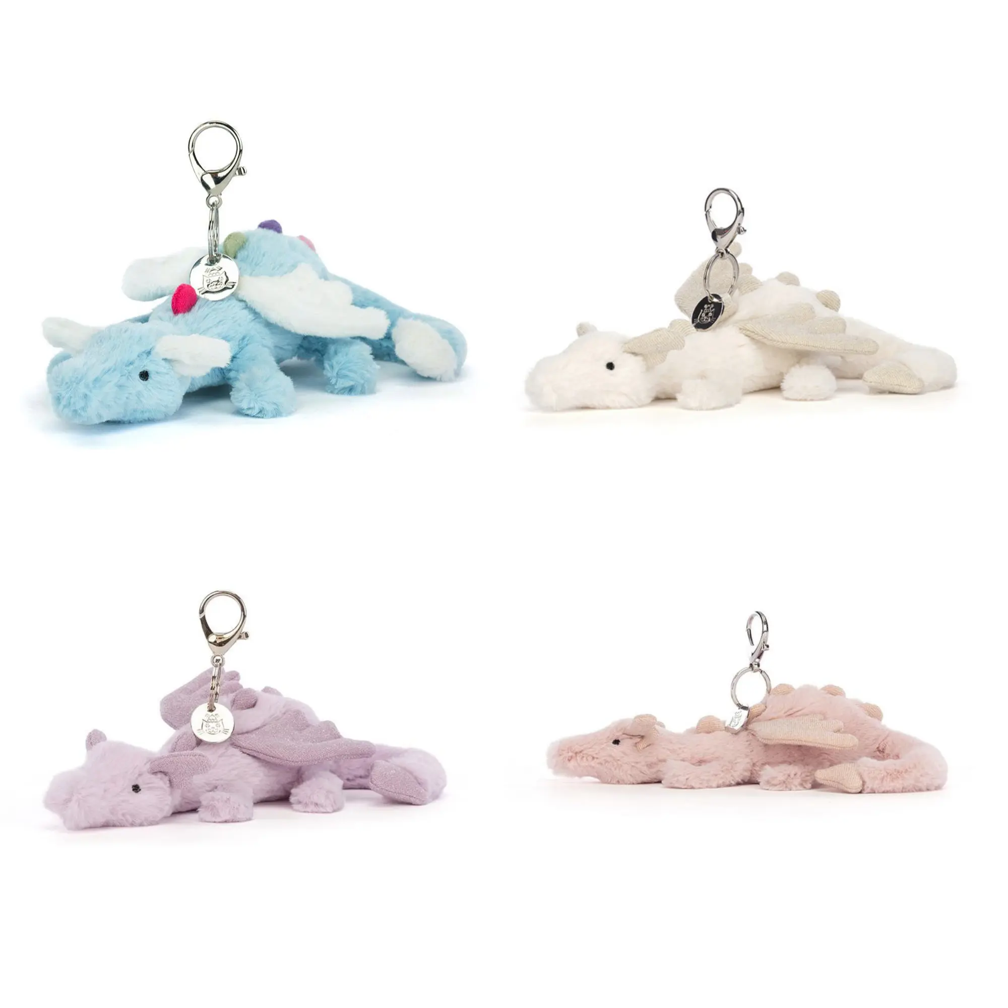 Jellycat Cute Dragon Bag Charm Collection - Ultra Soft Cuddly Stuffed Animal, Adorable Serpent Teddy for Kids & Babies, Unique Birthday & Christmas Gift, Cozy Nursery Decor & Collectible Plush