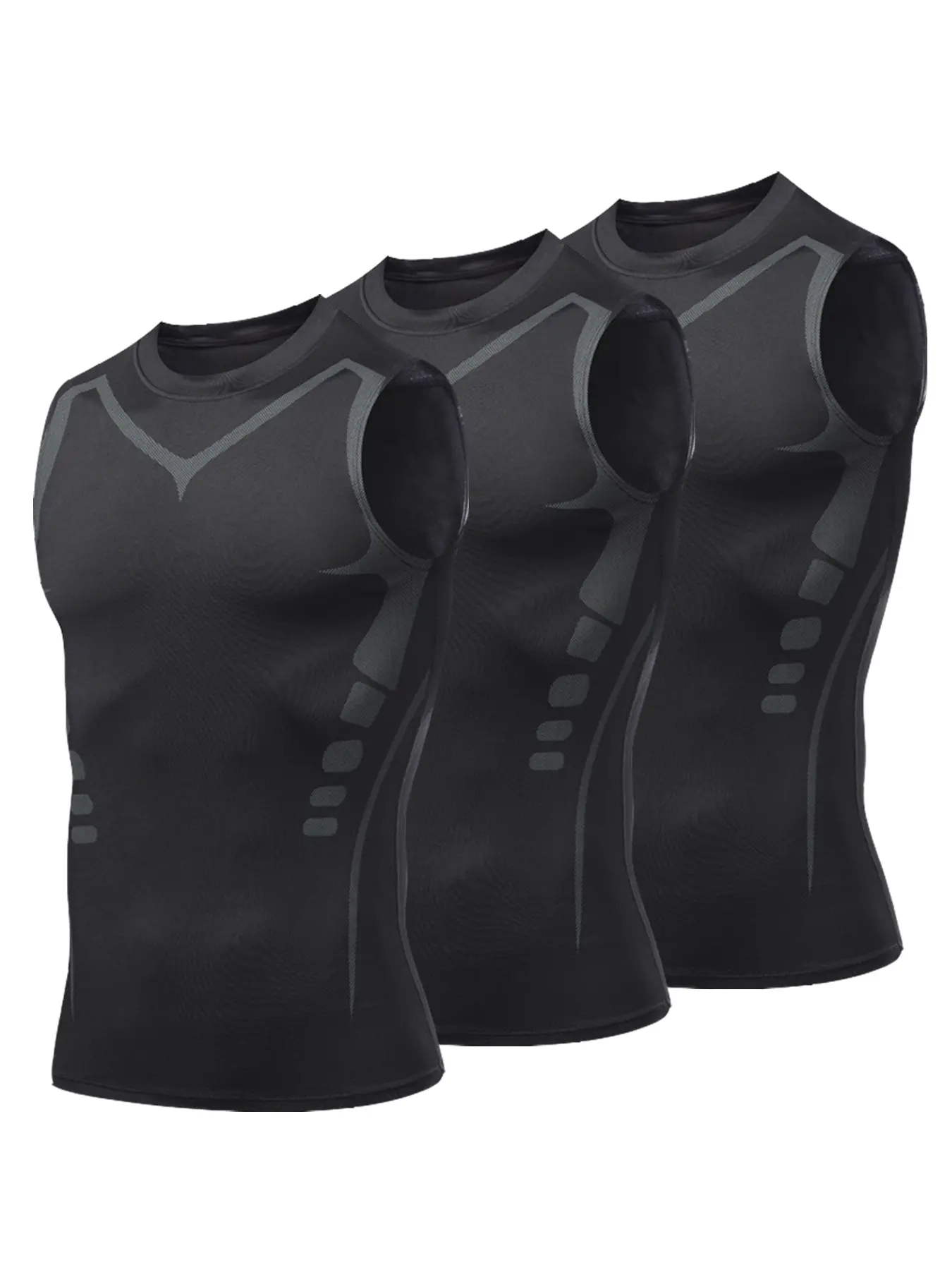3 Pack Sleeveless Workout Shirts for Men, Quick Drying Gym Undershirts Tank Tops, Stretch Basketball Running Sports Vest Workout Tops, Fitness Workout Vest, Workout Apparel