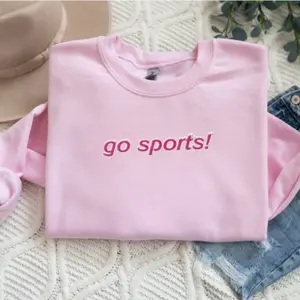 Embroidered Go Sports Crewneck
