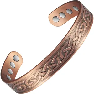 Copper Magnetic Bracelet for Women for Arthritis and Joints, Adjustable Pure Copper Magnetic Therapy Bracelet, 3500 Gauss Magnet Copper Jewelry