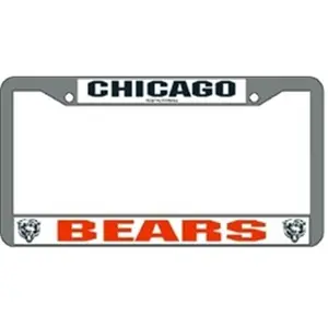 Chicago Bears License Plate Frame Chrome