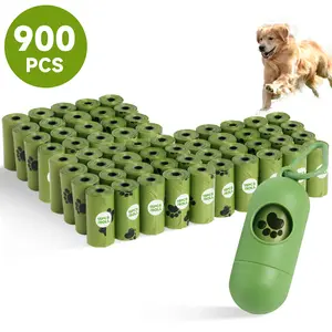 Pet Waste Bags - Bags For Dog Poop Picking Up And Cat Cleaning - Strong Leak-proof, Portable, And Convenient With 1 Free Storage Box For Walks And Household Cleaning Supplies Biodegradable Waste Bag. 5Rolls/10Rolls/20Rolls