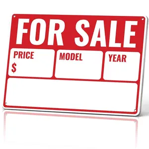 For Sale Blank Metal Sign 12x8 In Aluminum, Vintage Car For Sale Tin Sign for Vehicle, Dealership, Garage Decor, Retro Blank For Sale Wall Art, 12x8 Inch Aluminum Plaque