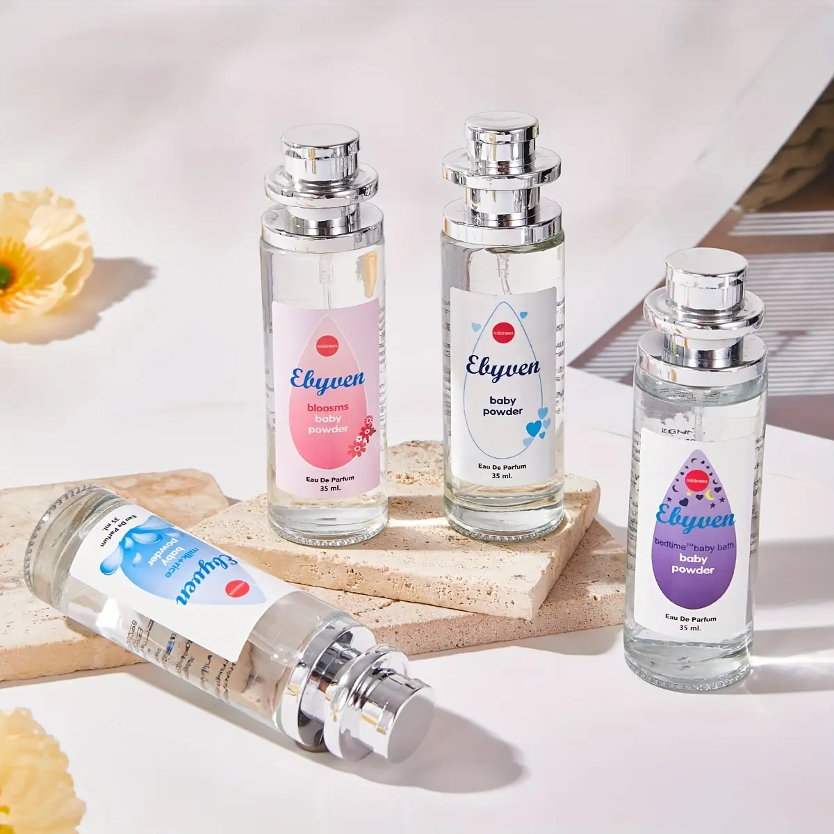 Clean Baby Powder Perfume – Soft Floral Vanilla Scent, Long-Lasting Eau de Toilette 35ML, Cozy Everyday Fragrance, Perfect Gift for Mom, Daughter, Wife or Girlfriend, Ideal for Work, Travel & Date Night