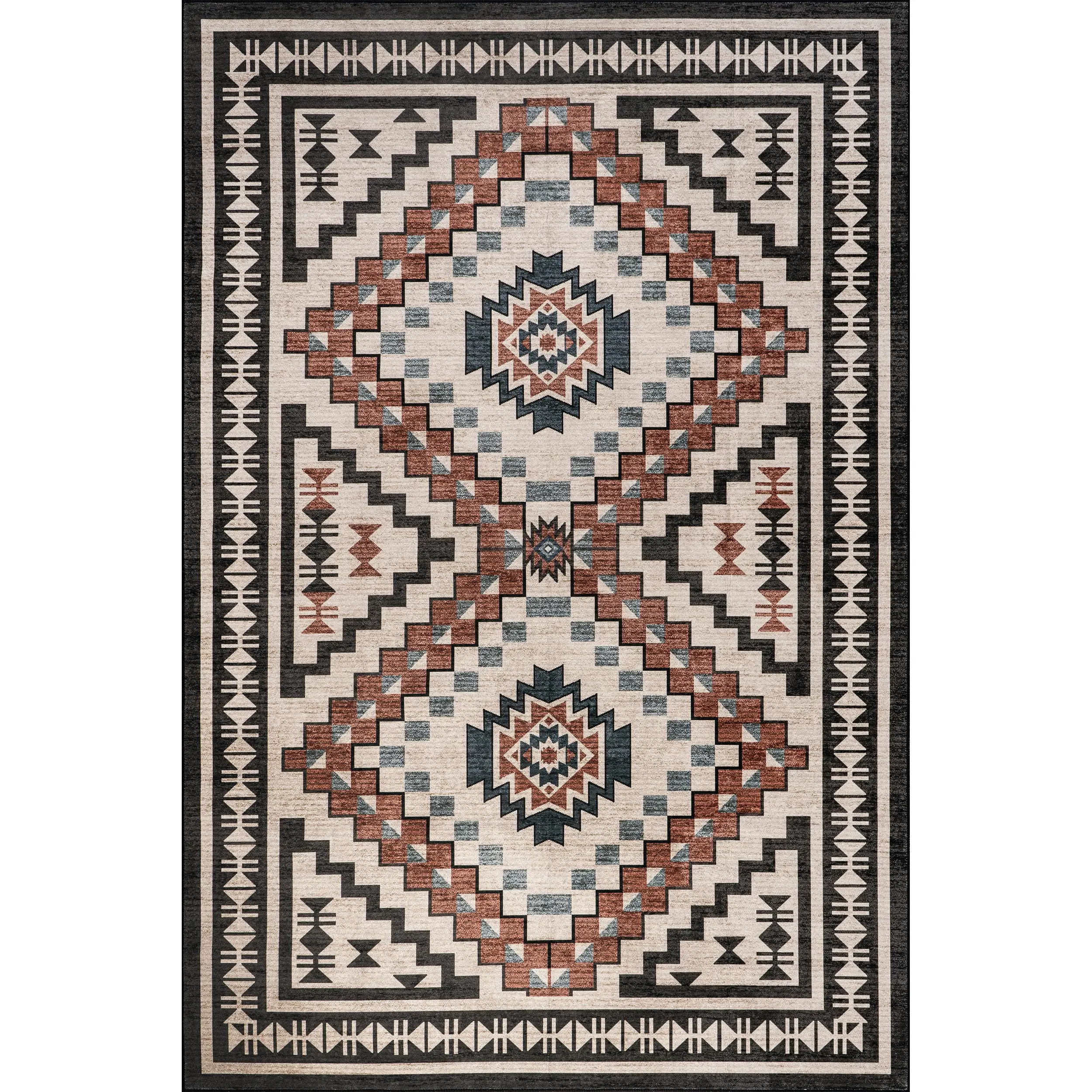 Calli Southwestern Area Rug, SplashGuard, Machine Washable, Ideal for Room Decor