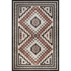 Calli SplashGuard Southwestern Machine Washable Area Rug