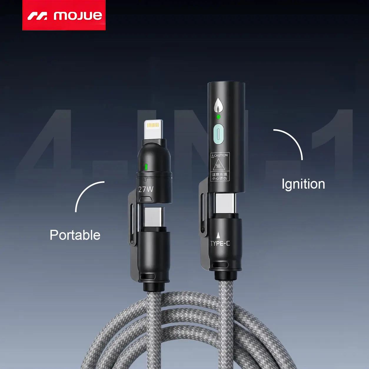 240W Coil Ignition Multi-Device Charging Cable – 3-in-1 USB-A/Lightning + Dual Type-C, 5FT Nylon Braided, Quick Charge for Laptops, Phones, Tablets, 480Mbps Data Transfer – All-in-One for Work, Travel & Daily Use