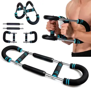Twister Arm and Chest Muscle Trainer Equipment Adjustable Spring Workout Bar Fitness, Forearm Triceps Chest Enhanced Exercise Strengthener, Upper Body Strength Training Machine for Men