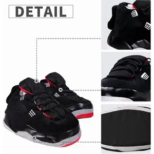 Sneaker Slippers, Trendy Plush Home Shoes Anti-Slip Soft Comfy Slides Warm Winter House Footwear One Size Fits Women Men