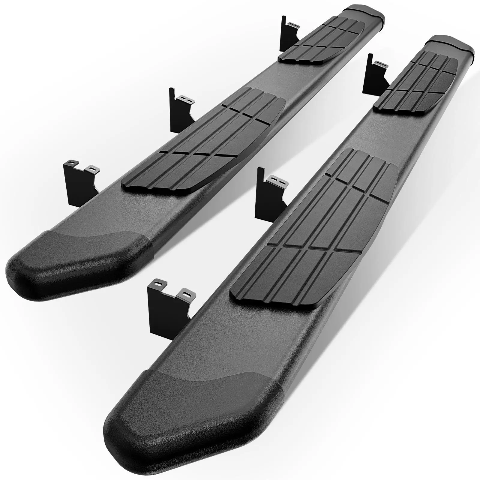 Yzona 6" Black Aluminum Alloy Bolt-On Truck Running Boards - Anti-Slip Grip, 500lb Capacity, ABS Components, Automotive Side Steps for 2005-2022 Toyota Tacoma Double Cab Auto Replacement Parts, Car Accessories