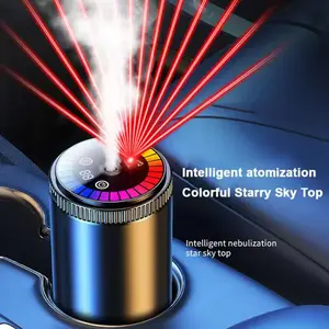 Rechargeable Smart Car Fragrance System, 5-Level Adjustable Aroma Diffuser with Starry Sky Pickup Light & Auto On/Off for Car Enthusiasts