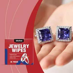 Jakehoe Jewelry Cleaning Wipes, Ring Jewelry Polishing Refurbish Stain Removal Care, Shine Enhancing Wet Towels for Jewellery Maintenance