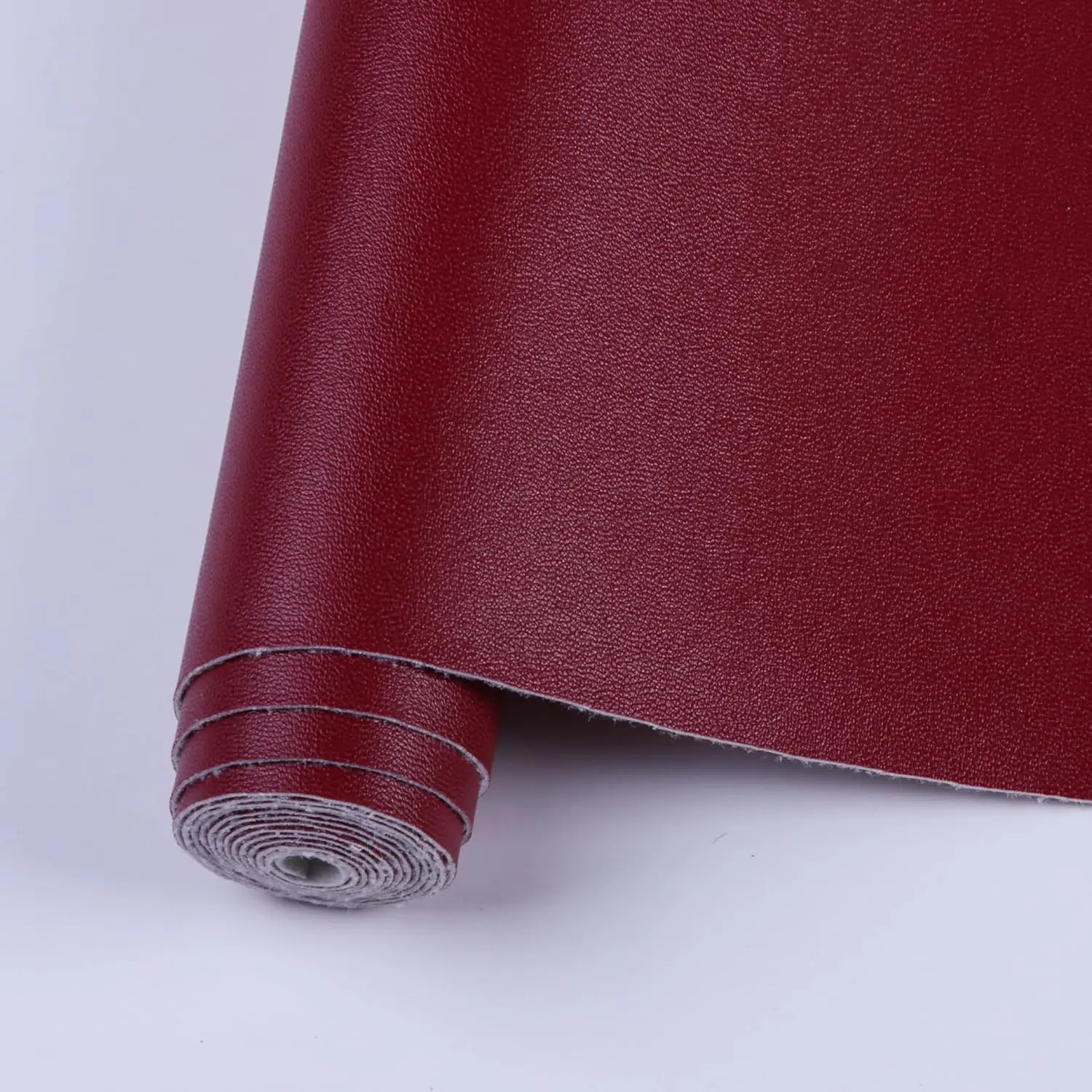 Faux Leather Sheets for Craft One Roll Soft Smooth Surface Solid Leather Fabric Sheets 12" x 53 (30cm x 135cm) Inch Large Size for Leather Earrings Bows Wallets DIY Projects (Burgundy)
