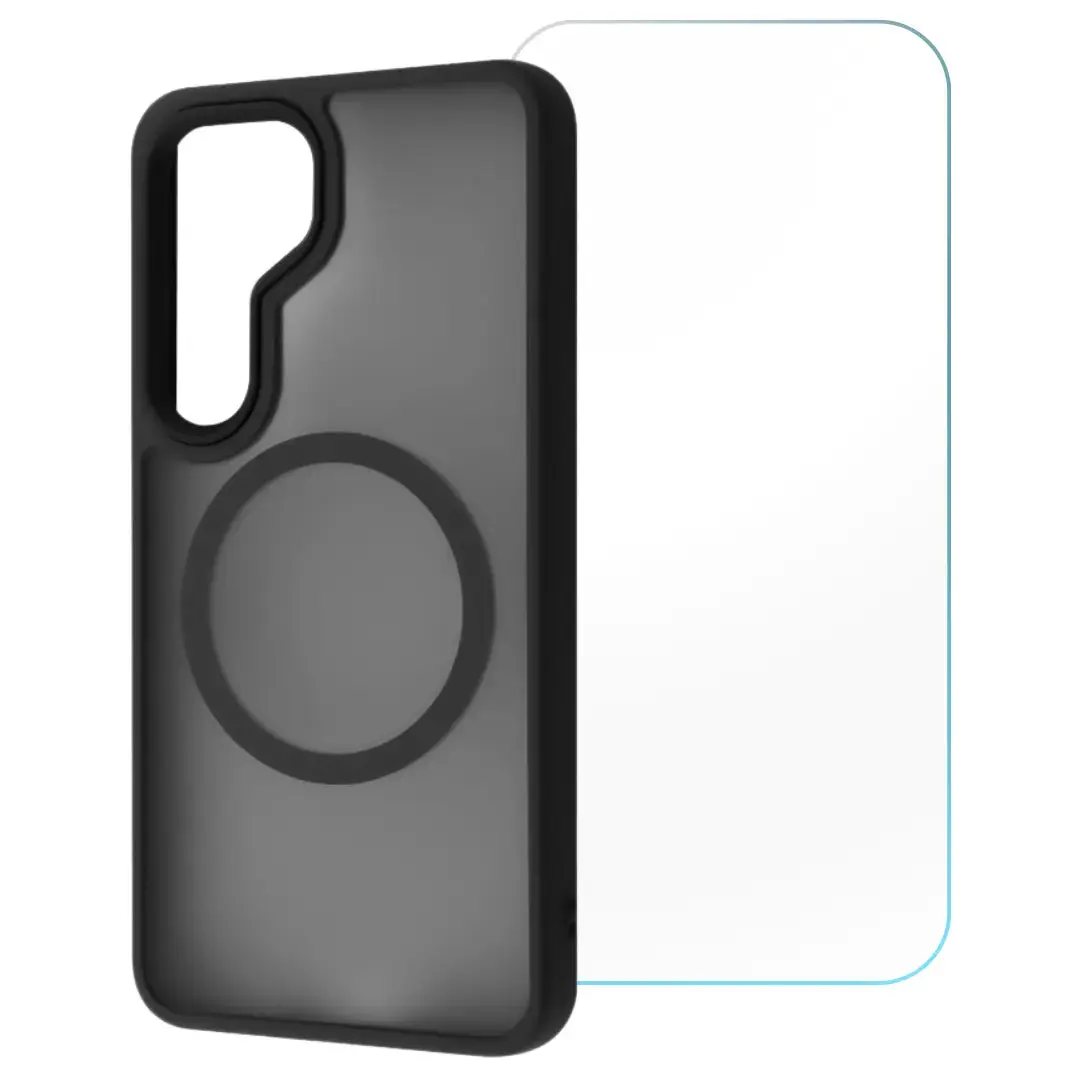 Entronix Samsung Galaxy S25 Plus Case - [MagSafe-Compatible] Translucent Matte Cover & [1] Clear Screen Protector Protection Tempered Wireless Cellphone
