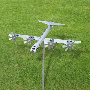 Wind  Aircraft Windmill Decorative Figurine for Garden Yard Balcony ,Deals for you days Propeller Iron Sculpture