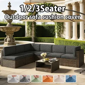 Pet-Friendly Fleece Sofa Cover, Elastic Modular Design, Anti-Slip Couch Protector, Fits 1-3 Person Outdoor Sofas