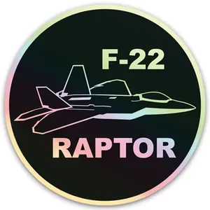 F-22 Raptor Holographic Sticker