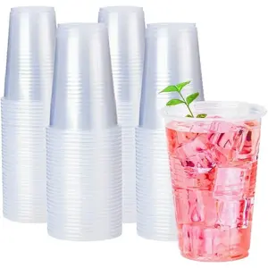 80 Pack 9 oz Disposable Plastic Cups, Clear Plastic Cups Tumblers, Transparent for Wedding, Thanksgiving, Birthday, Halloween, Christmas Party