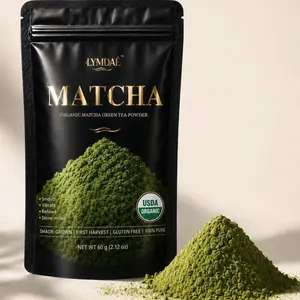 LYMDAE Organic Ceremonial-Grade Matcha Powder – First Harvest, Sugar-Free, Premium Japanese Green Tea Powder for Lattes, Baking & Daily Use (2.12 oz)
