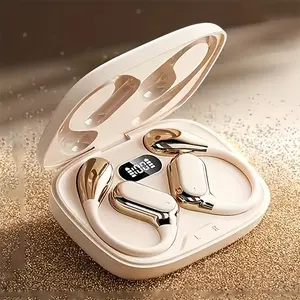 Wireless Earphones, Wireless In-Ear Earbuds with Microphone for Calls, Bluetooth 5.4 Comfortable Over-Ear Hook Earphones, Bluetooth Sports Earphones Compatible with iOS/Android Systems, Ultra-Long Battery Life, Long-Lasting Playback