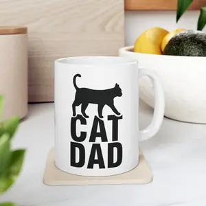 [Cat Themed Gift for Dad] Cat Dad Mug, Cat Dad Gift, Cat Coffee Mug, Funny Cat Mug, Gift for Cat Dad, Cat Dad Gifts, Cat Themed Gifts, Cat Owner Gift