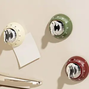 Premium Kitchen Timer with Magnetic Attachment, Audible Alarm, 60-Minute Countdown for Cooking Office Tasks Study Sessions (White Red Green)