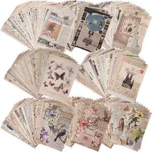 Cottagecore Vintage Scrapbook Paper Sheets, 192-Count Office Stationery, 8 Themes (24 Sheets Each), 17x12 cm Premium Quality for Journaling, Card Making, Decoupage