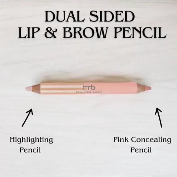 Dual-Sided Lip and Brow Highlighter Pencil 0041, Makeup Cosmetic with Glossy Finish, Hydrating and Nourishing Formula for Eyebrow & Lip Enhancement, Moisturizer