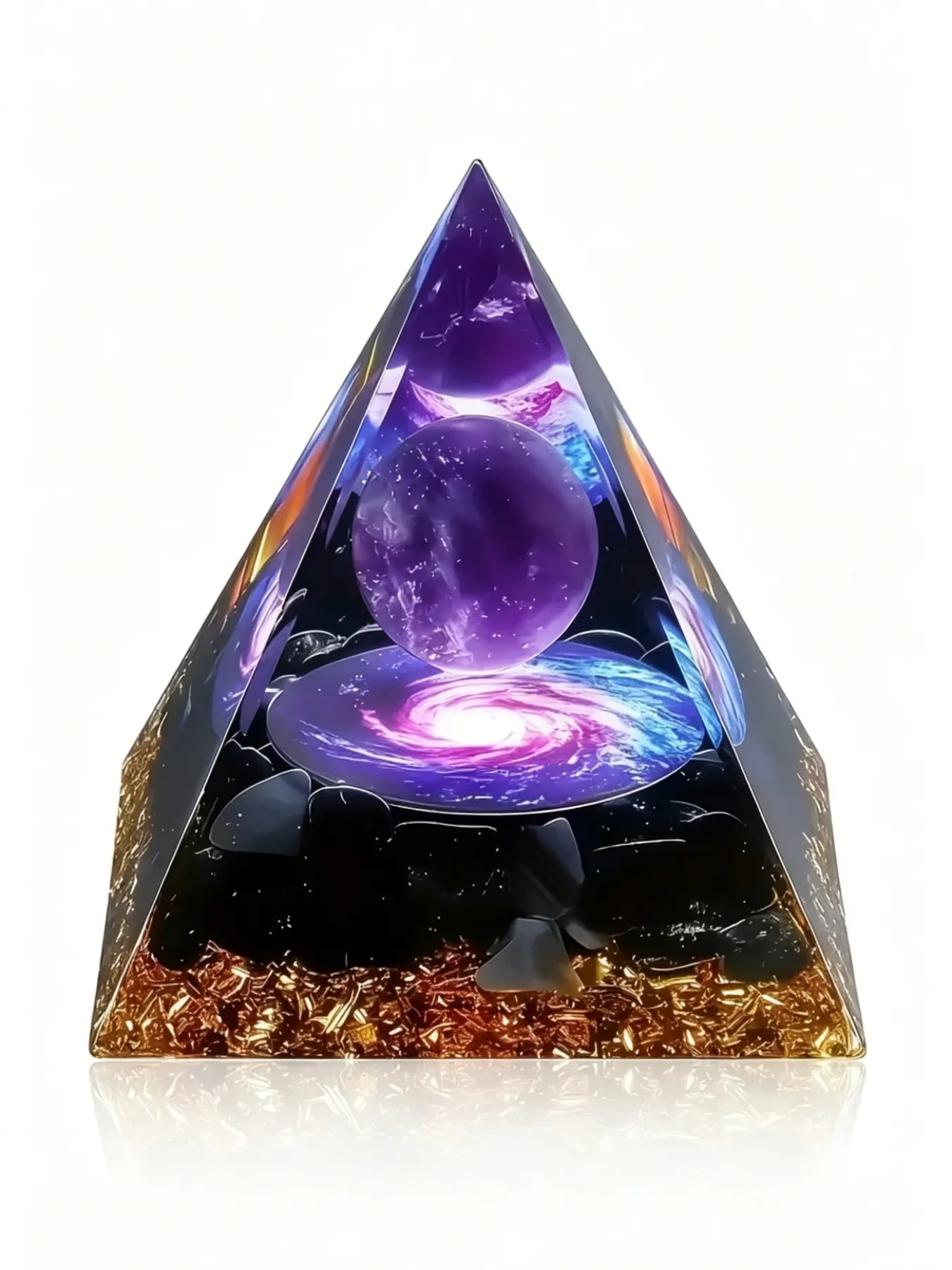 1pc Relieve Stress and Attract Wealth with Our Homeopathic Amethyst Crystal Ball Pyramid, Raw Stone Stone Home Decoration, It is also a perfect gift for astronomy enthusiasts, Crystal Sphere, Crystal Decorative Ornaments