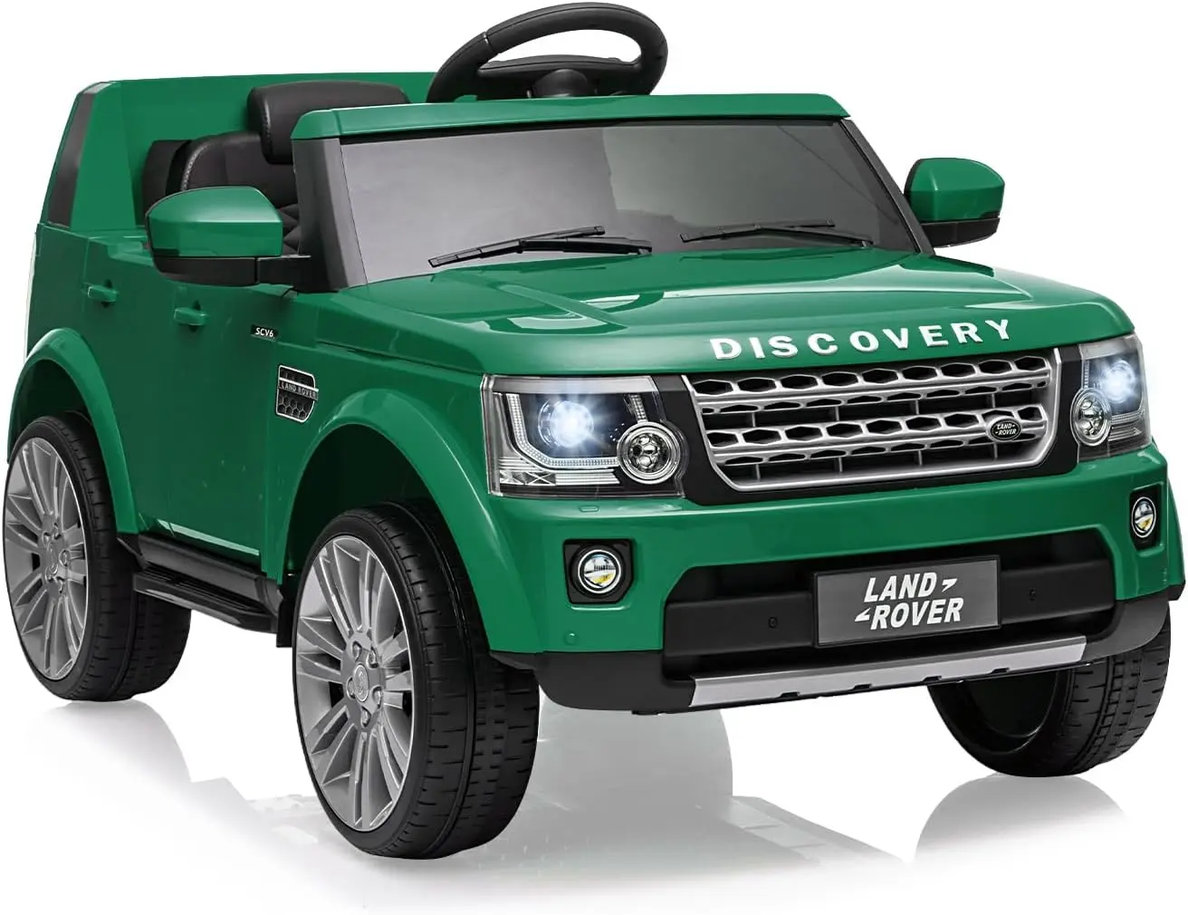 【Christmas Gift】Licensed 12V Battery-Powered Land Rover Kids' Ride-On Car, Dual Control Modes, Remote Control, FM Radio, MP3 USB, LED Headlights & Taillights, Dual Motors, Soft Start Tech, Spring Suspension, Adjustable Seat Belt, Led Headlights And Tailli