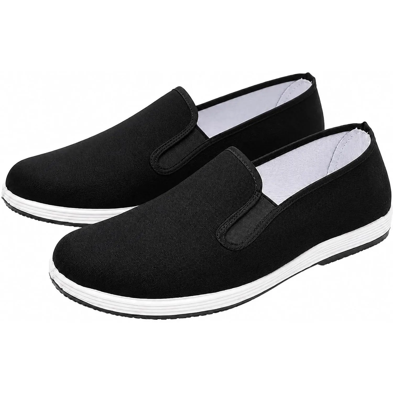Kung Fu Shoes for Men & Women, Tai Chi Canvas Martial Arts Training Shoes with Non-Slip Rubber Sole