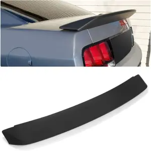 Rear Trunk Spoiler Wing Compatible with 2005-2009 Ford Mustang GT500 Ducktail Style Black Paintable Car Accessories