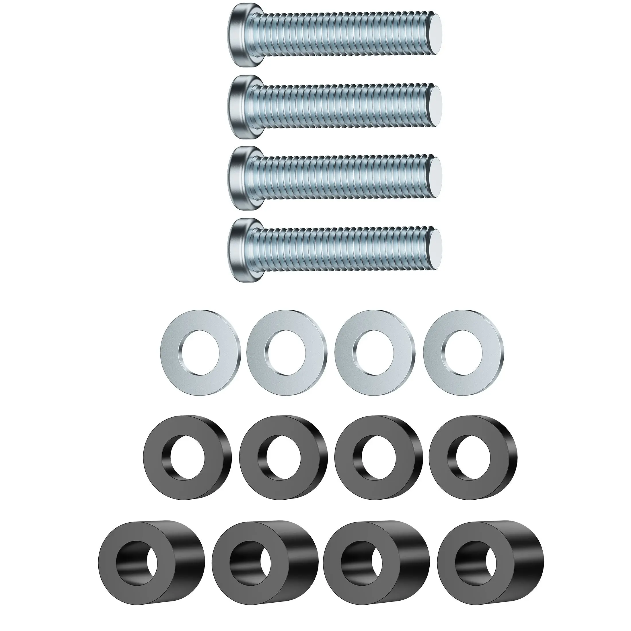 Mount-It! M8 Durable TV Mounting Hardware Kit, Includes Screws, 8 Spacers, 4 Washers, Eight Spacers