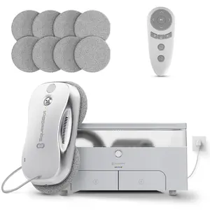 Window Cleaning Robot with AI Navigation – Automatic Glass Cleaner for Windows, Mirrors & Tiles (5300Pa Suction)