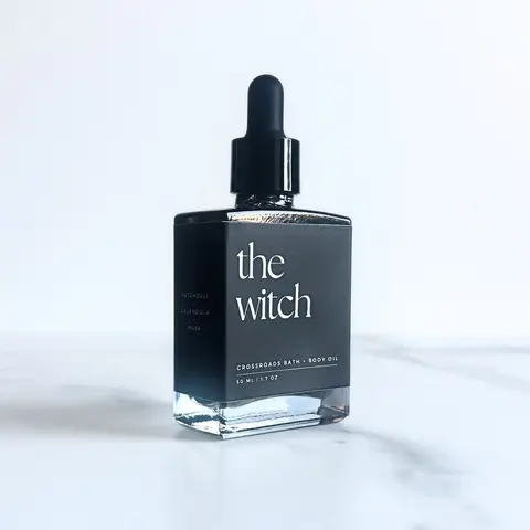 The Witch | Crossroads Ritual Bath + Body Oil | Shimmer Oil | Calendula + Patchouli + Neroli + Cedar