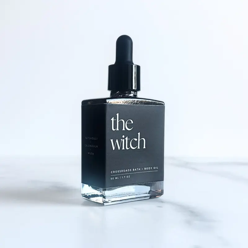 The Witch | Crossroads Ritual Bath + Body Oil | Shimmer Oil | Calendula + Patchouli + Neroli + Cedar