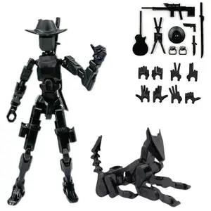 T13 Action Figure Set with Robot Dog, Titan 13 Action Figure, 3D Printed Multi-Joint Toy, Holiday Gift, Desktop Collectible Model