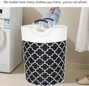 Lantern printed fabric laundry basket - foldable - toy storage bag - large capacity - waterproof - storage basket - laundry room organizer - bucket-shaped clothing bag - saves space bedroom decor home essentials