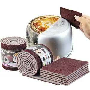 5 Pieces Of Frosted Sponge Wipes for Pot Bottom and Rust Removal, Kitchen Cleaning Supplies, Scrubbing Pad, Sponges Scrubbers, Durable Dishwashing and Washing Pads for Commercial Use, Effective Kitchen Cleaning Products, Kitchen Cleaning Tool