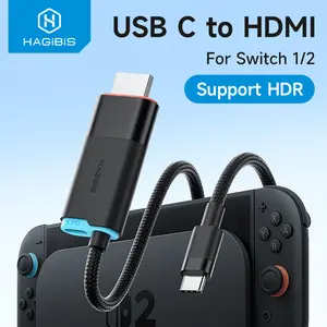 Hagibis Switch Dock for Nintendo Switch1/Switch2/OLED 4K60Hz USB C to HDMI Cable Adapter 100W PD Power Supply for Laptops ROG