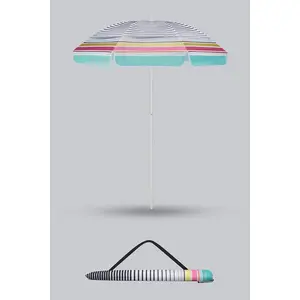 6 Foot Intego Beach Umbrella | Multicolor 6 Foot Intego Beach Umbrella | Multicolor